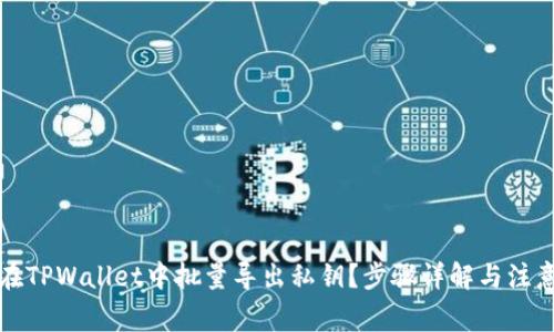 如何在TPWallet中批量导出私钥？步骤详解与注意事项
